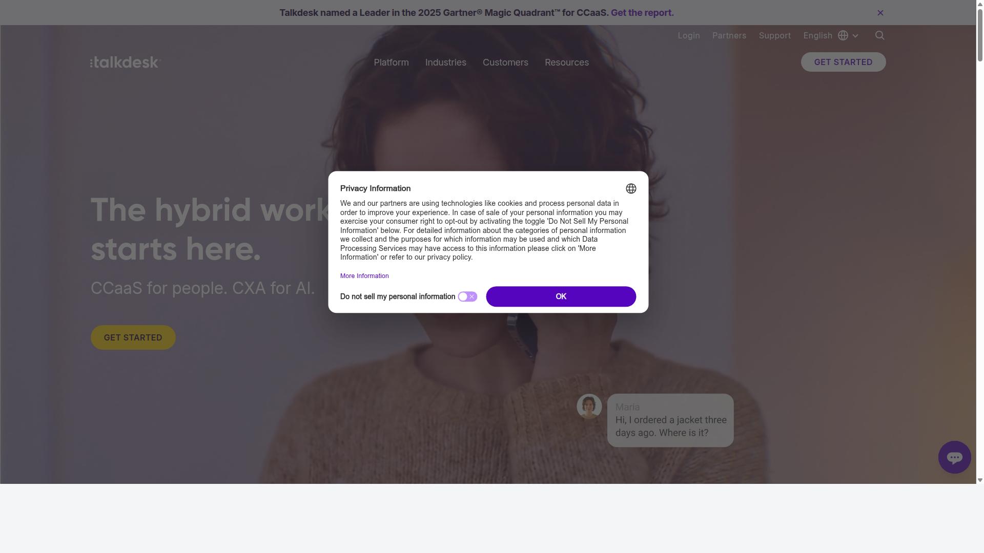 Talkdesk website