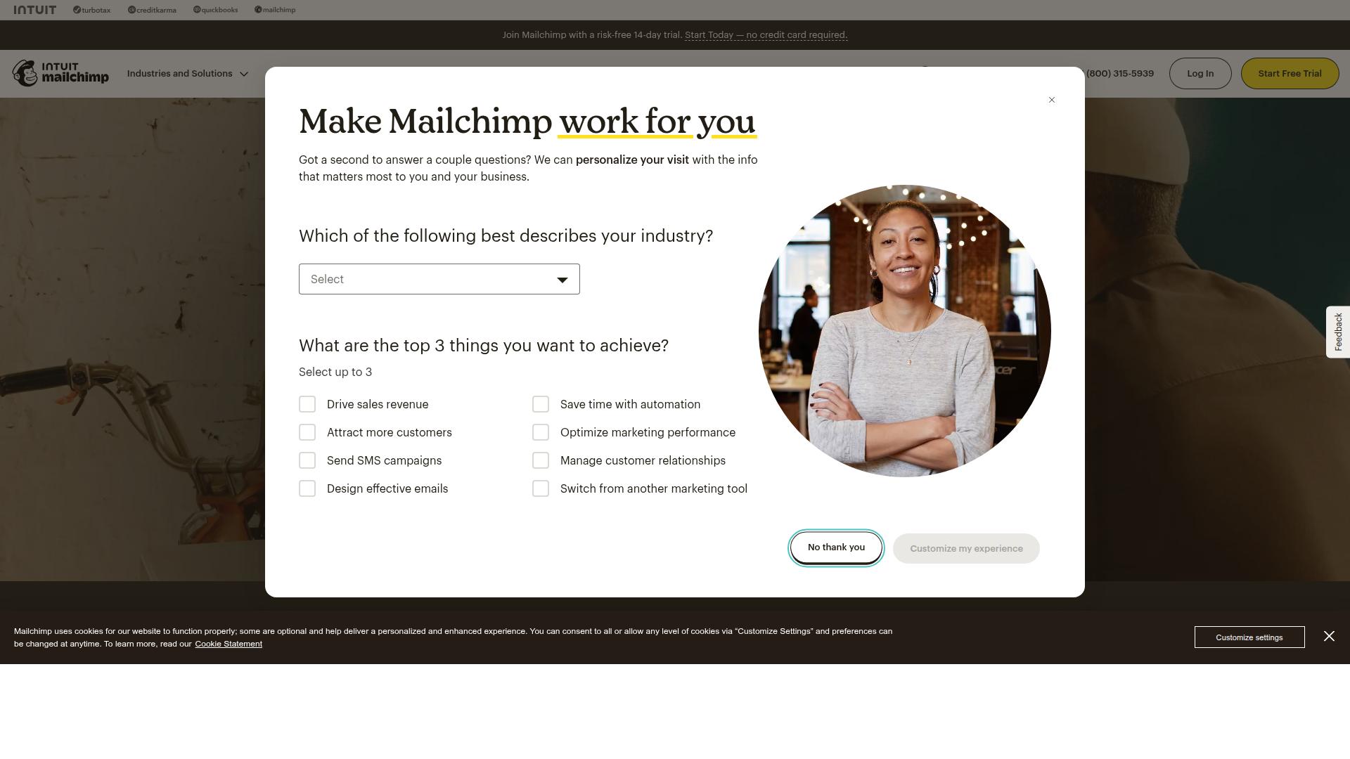 MailChimp website