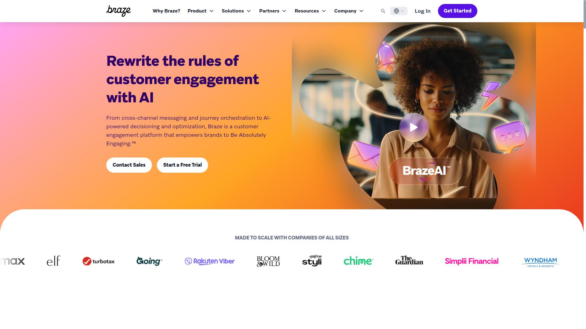 Braze website