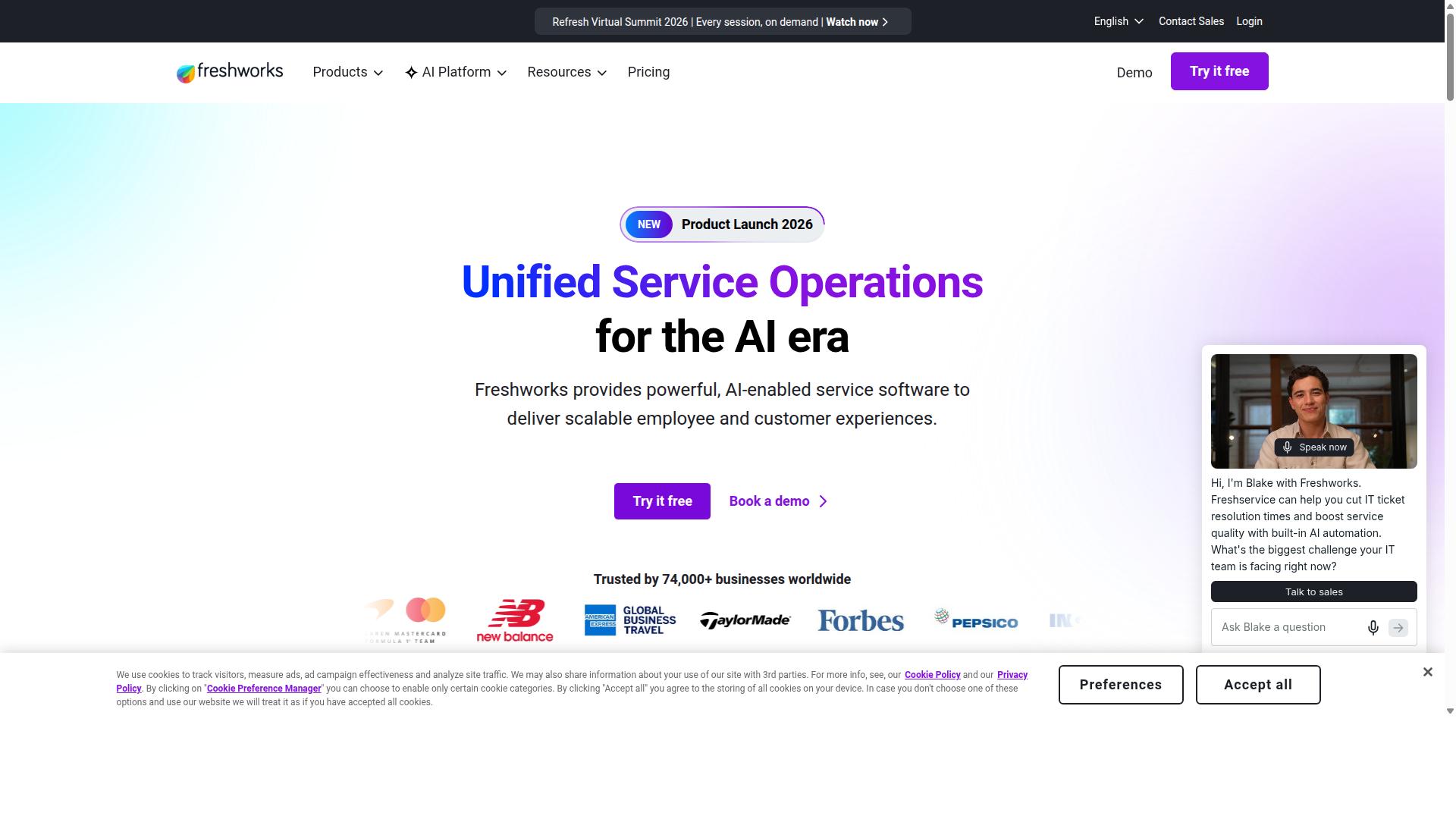 Freshcaller website