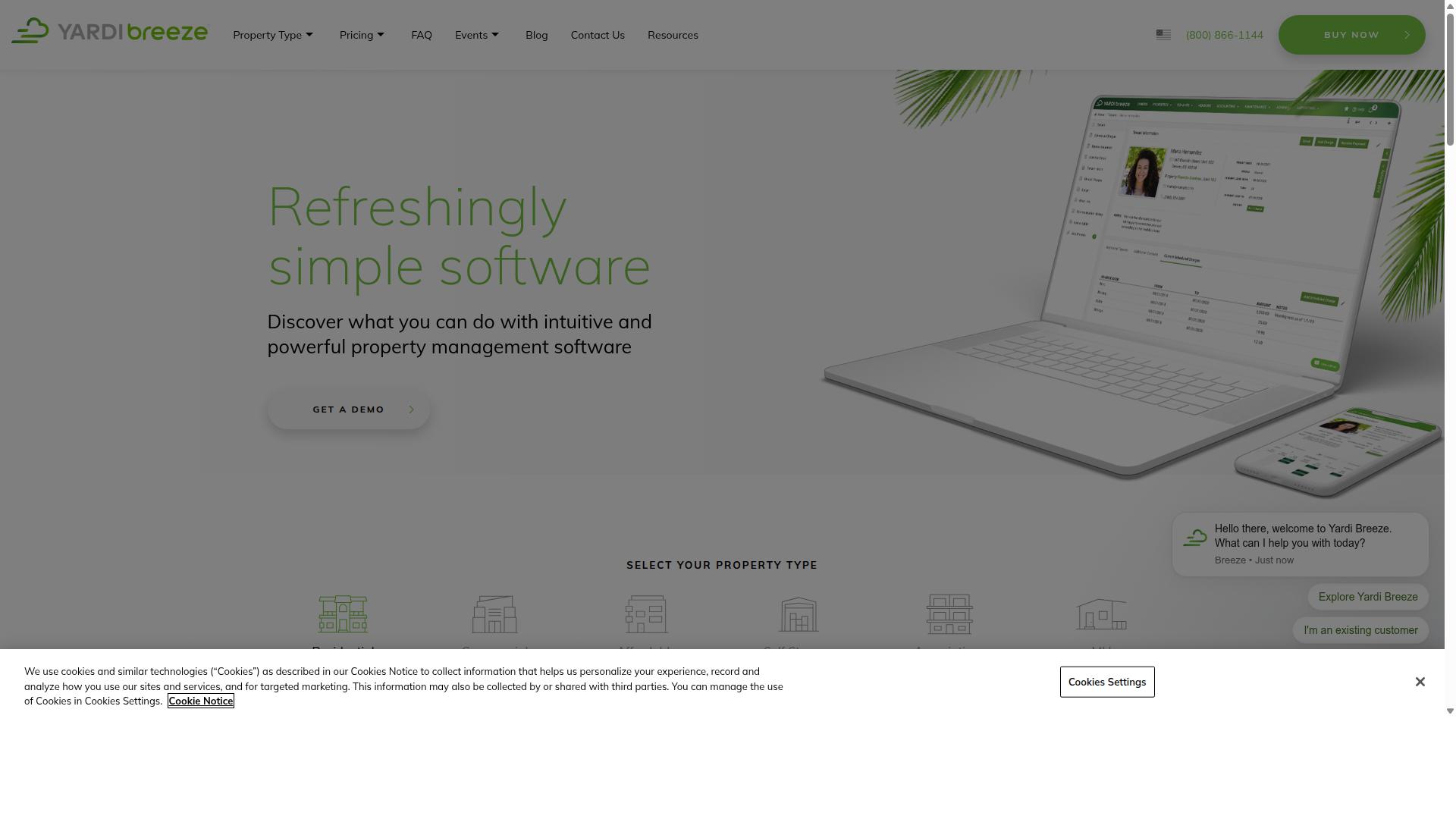 Yardi Breeze website