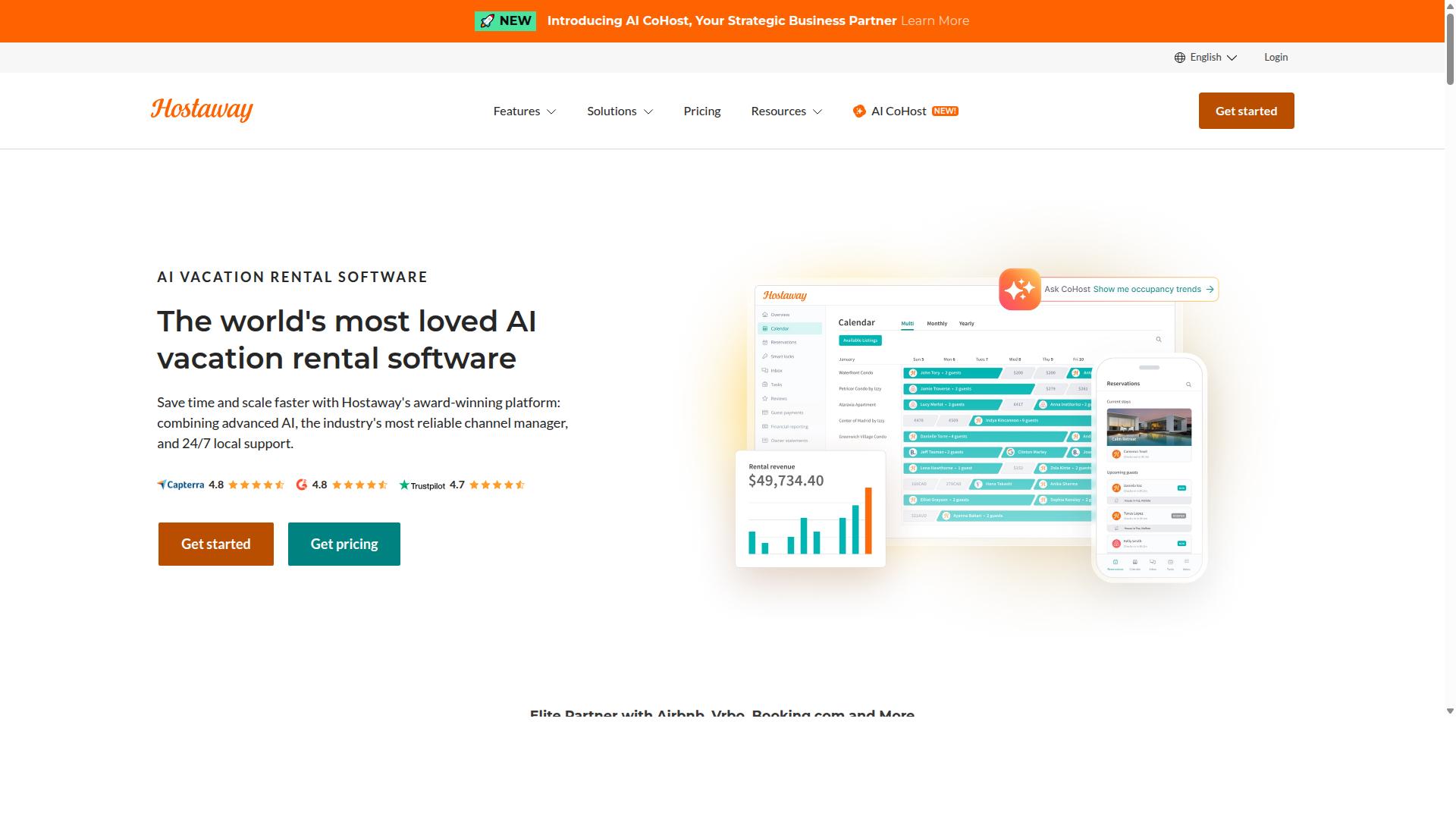 Hostaway website