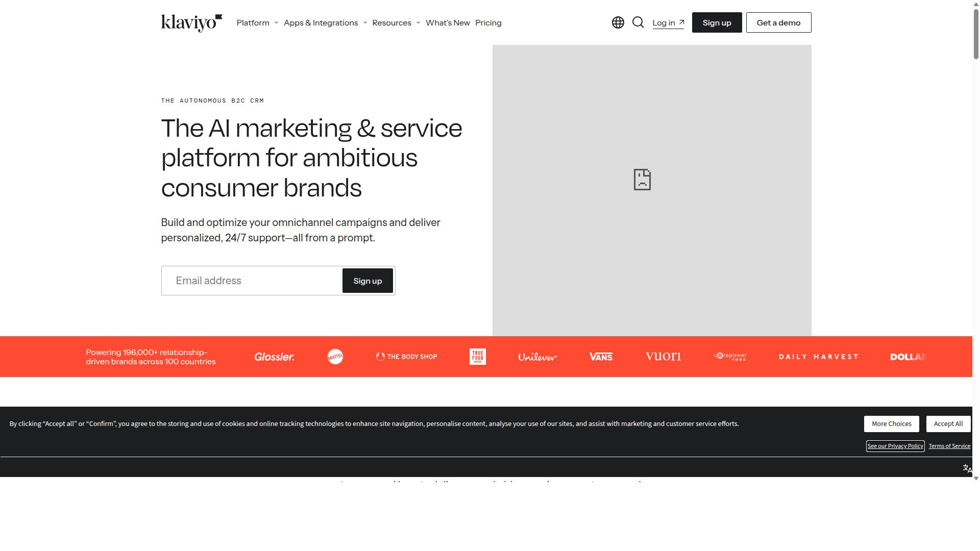 Klaviyo website