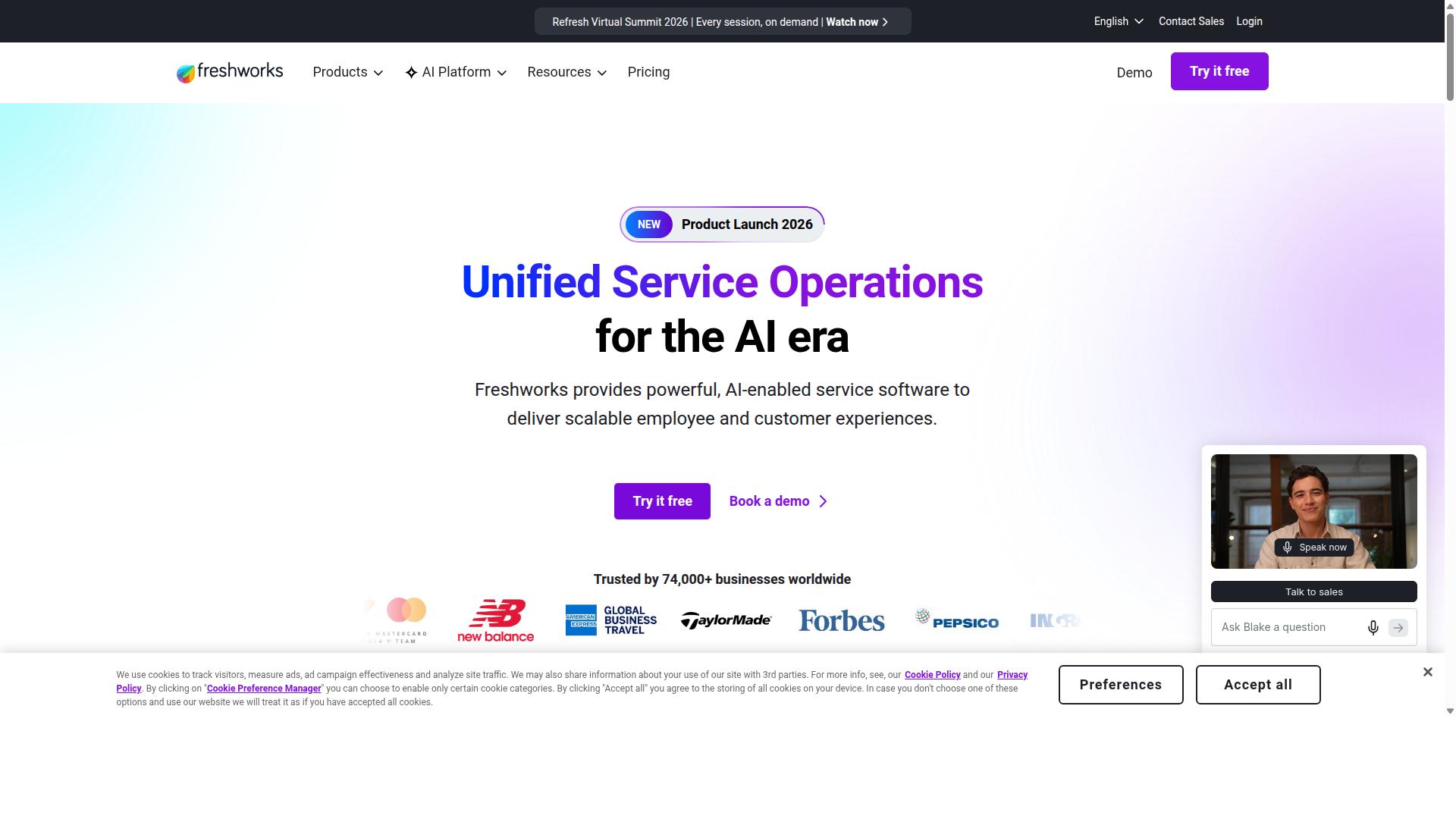 Freshchat website