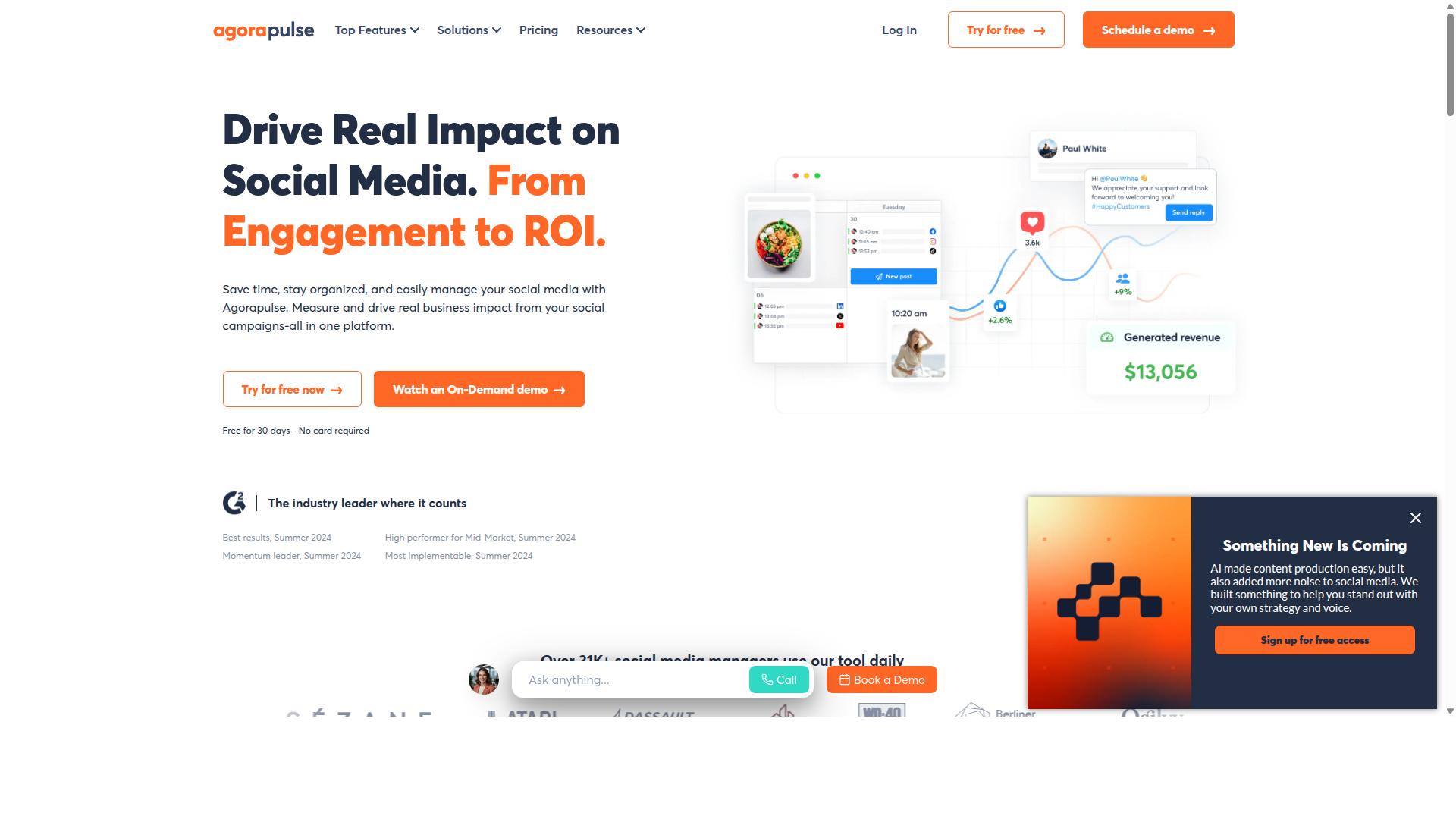 Agorapulse website