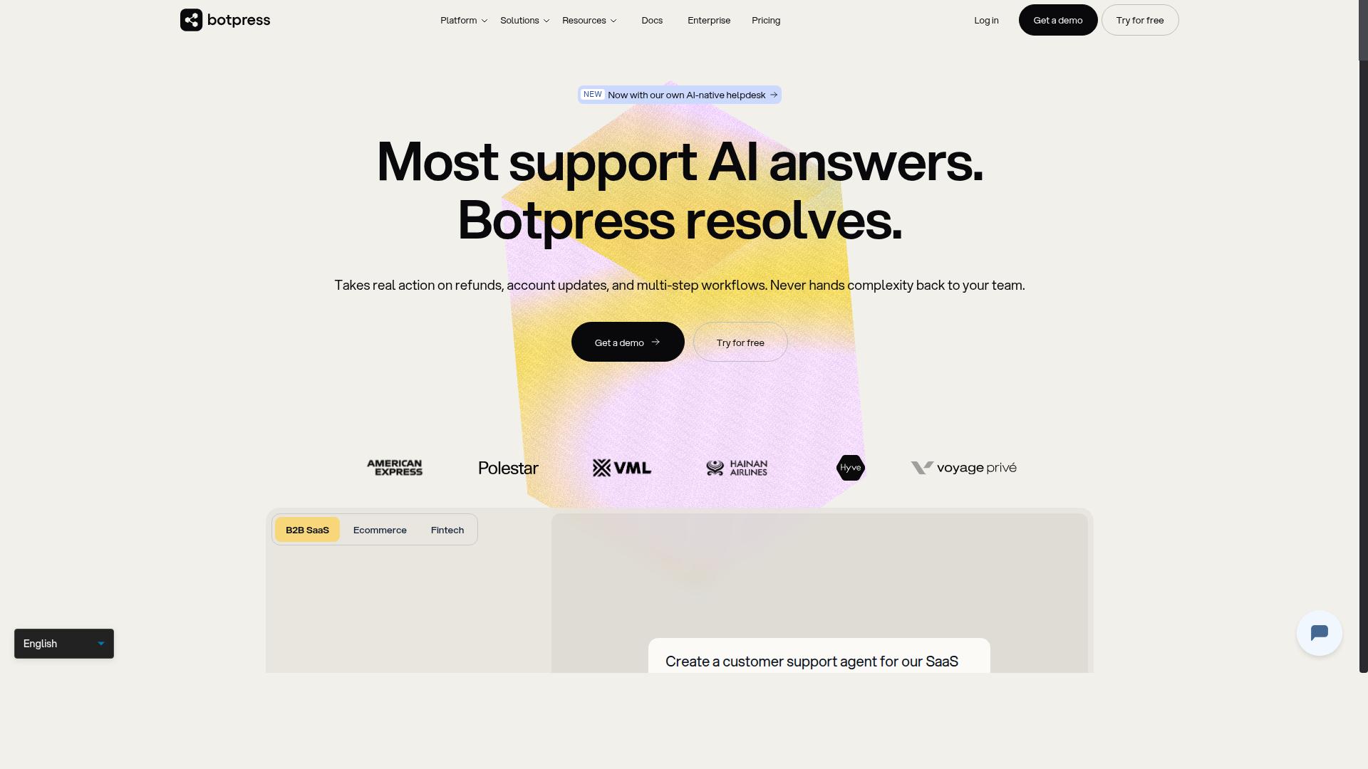 Botpress website