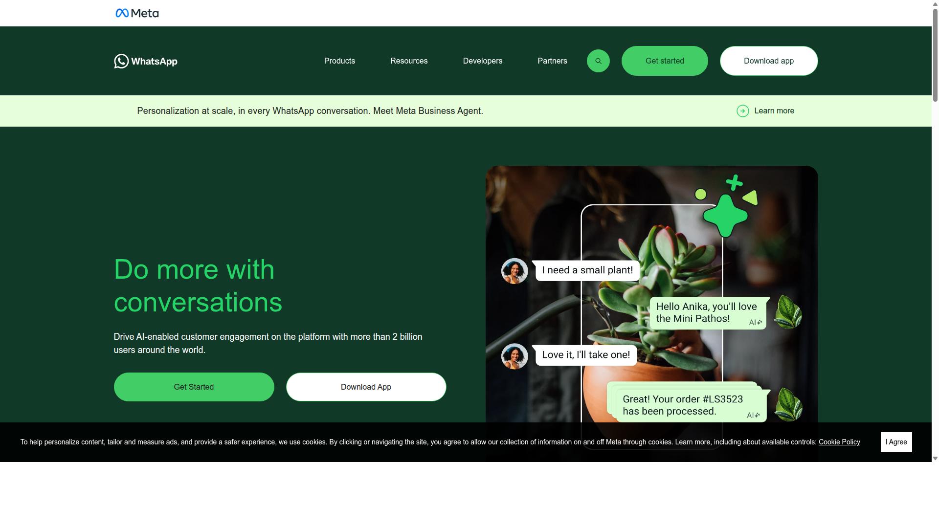WhatsApp Business website