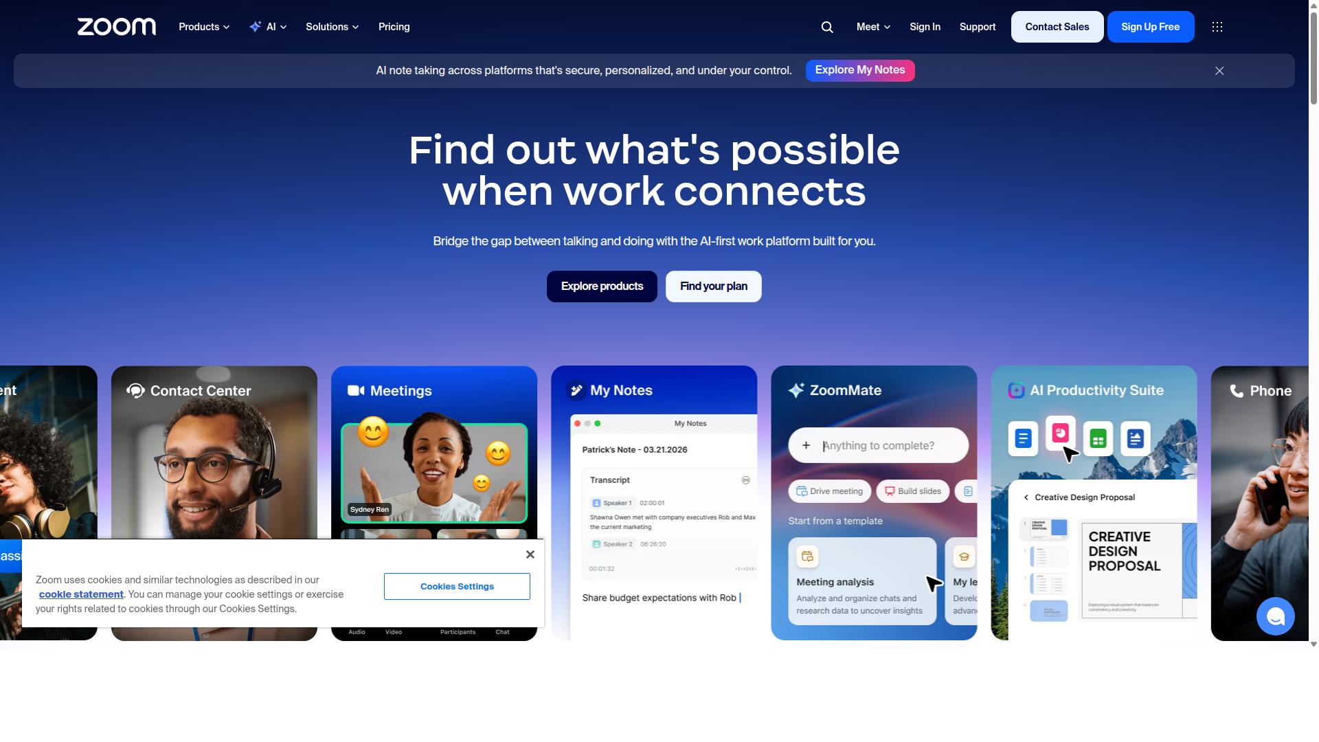 Zoom Phone website