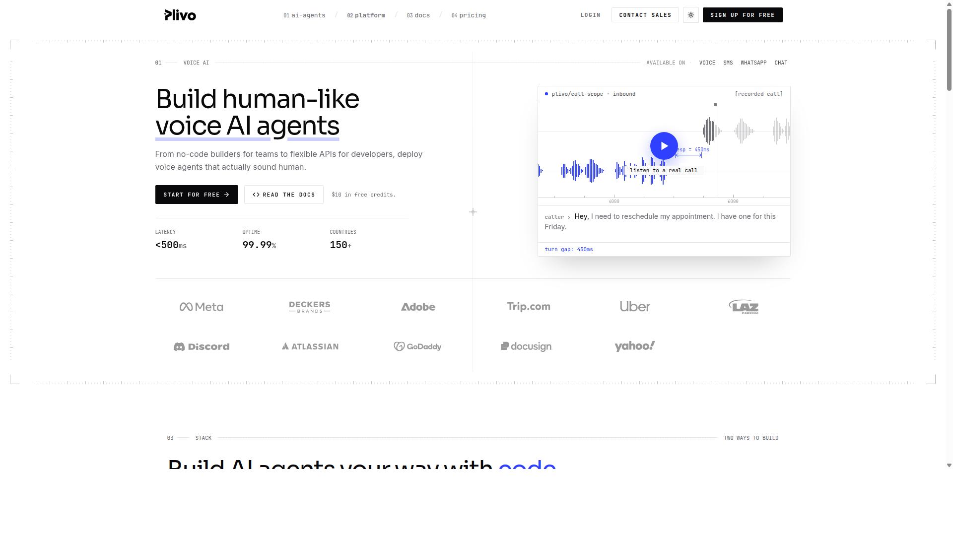 Plivo website