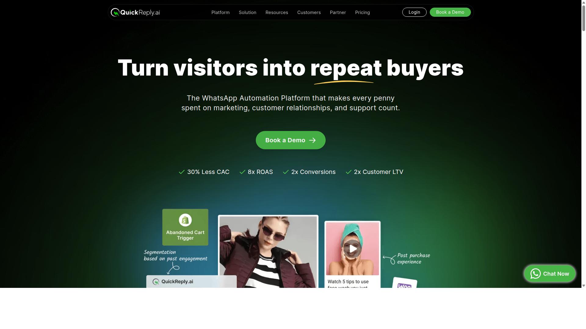 QuickReply.ai website