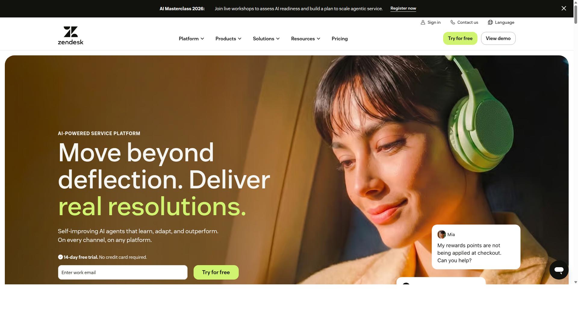 Zendesk website