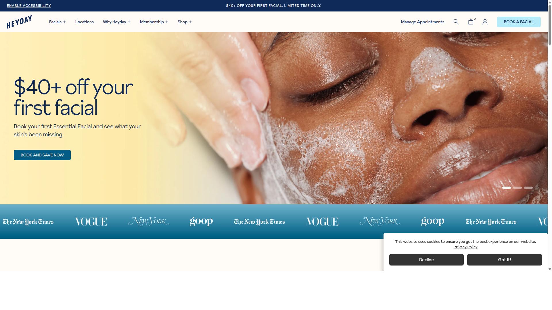 Heyday website