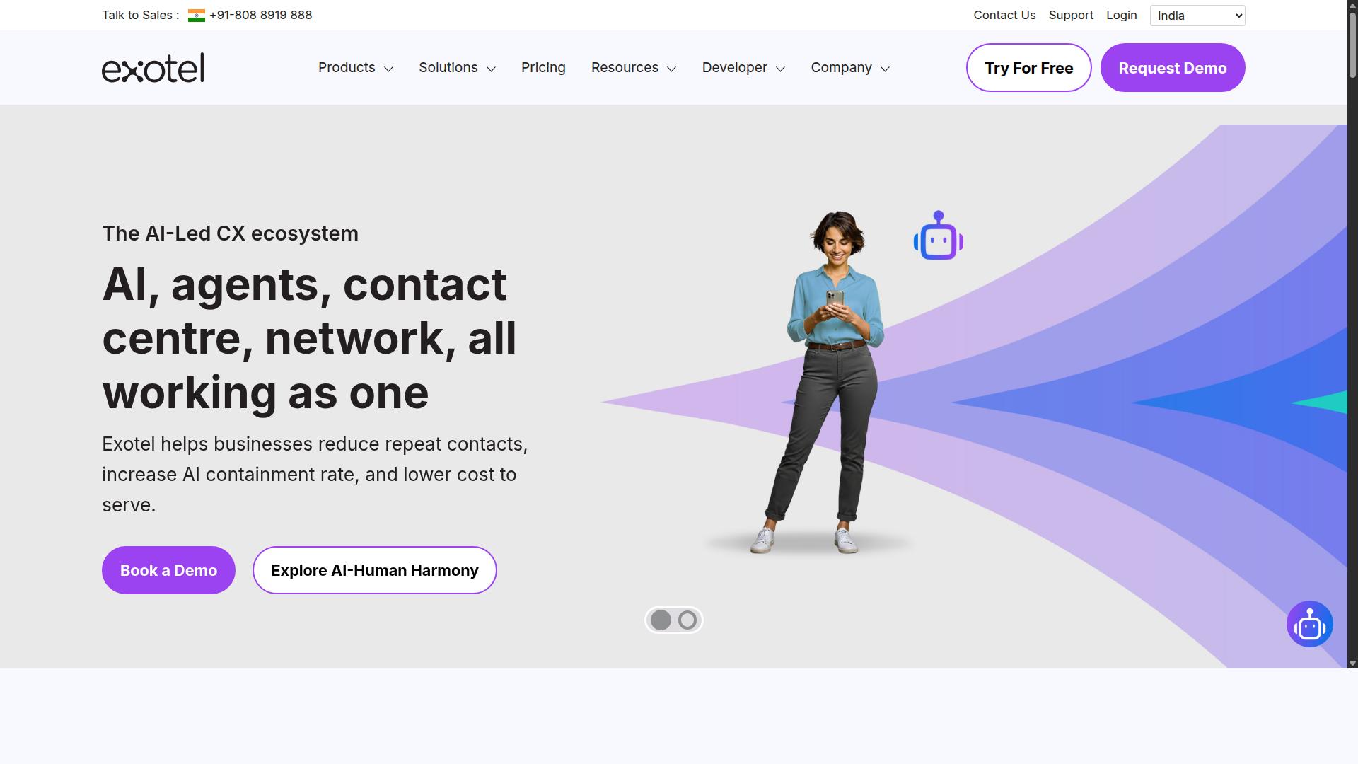 Exotel website
