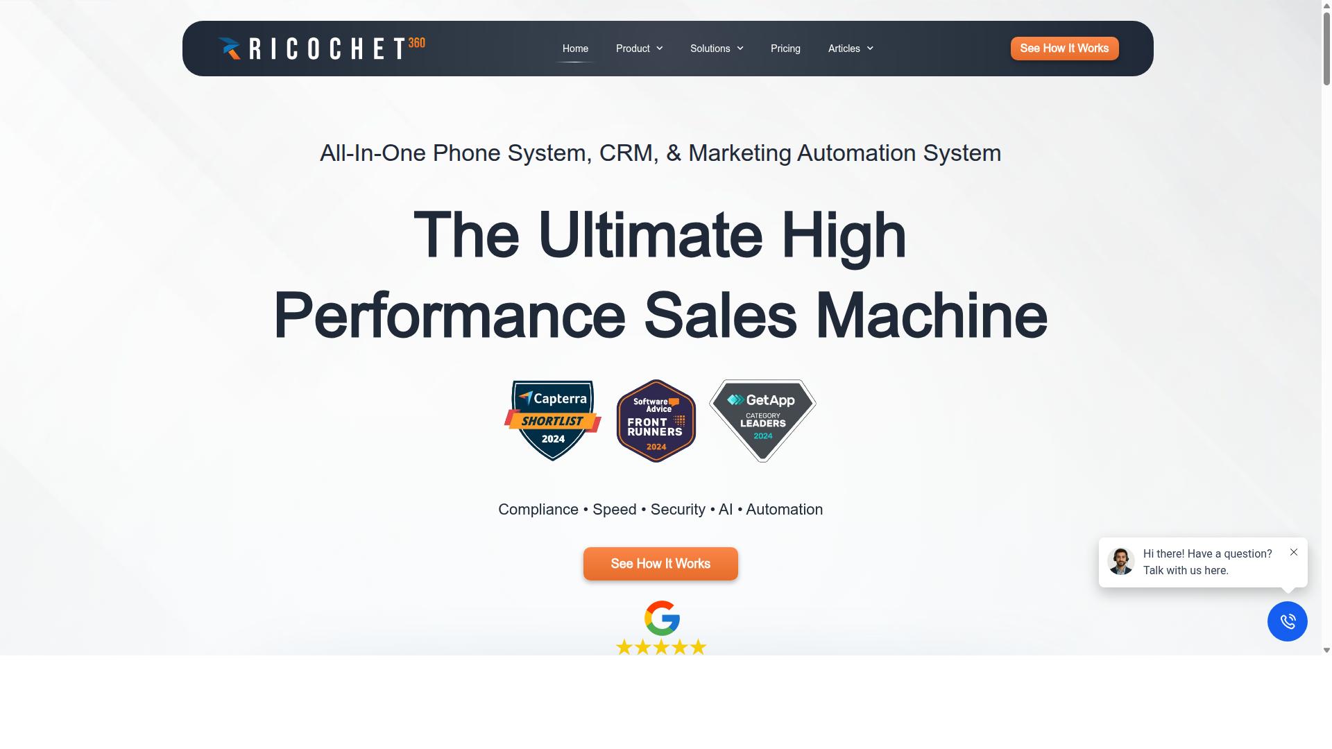 Ricochet360 website