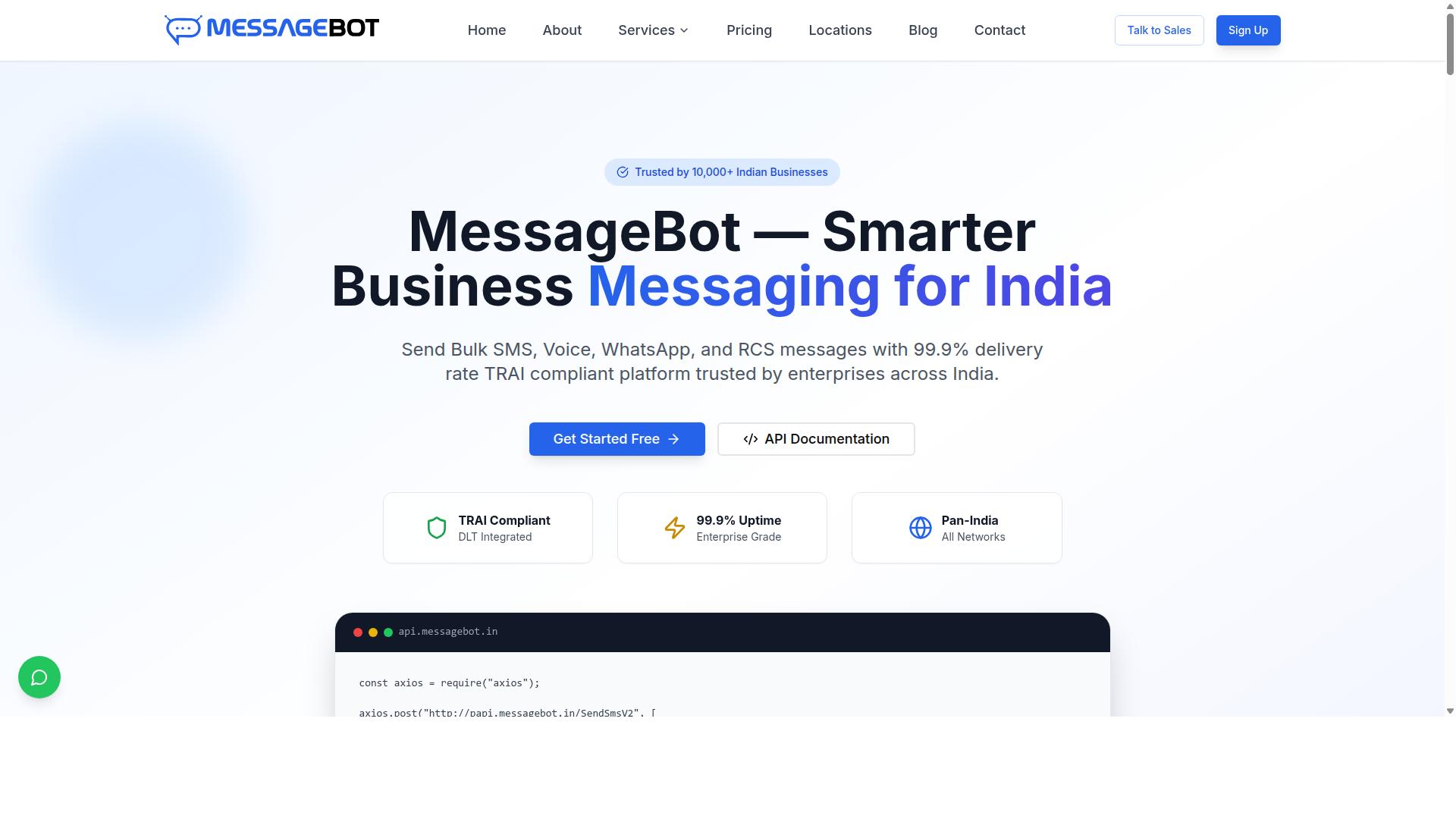 MessageBot website