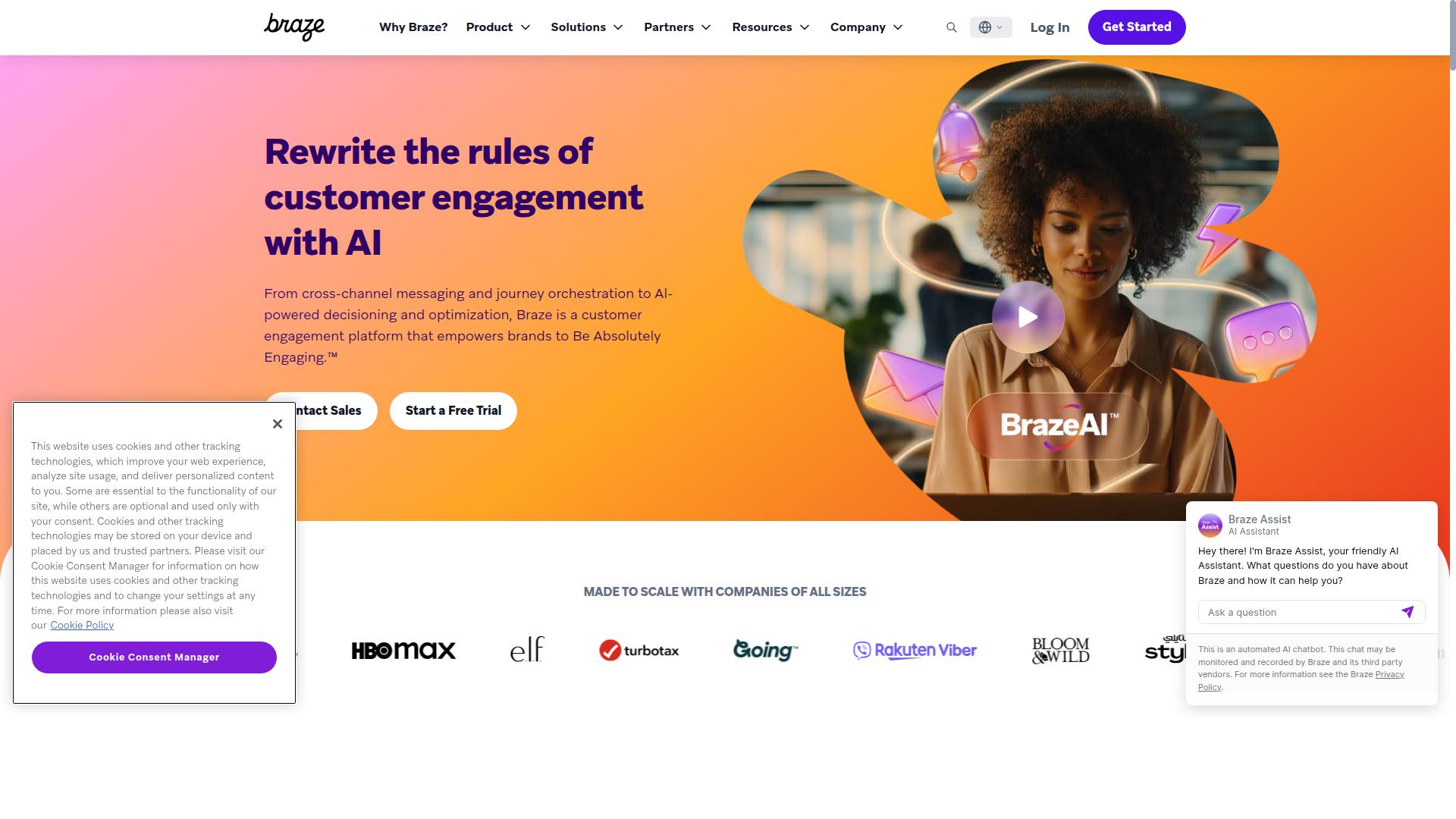 Braze website