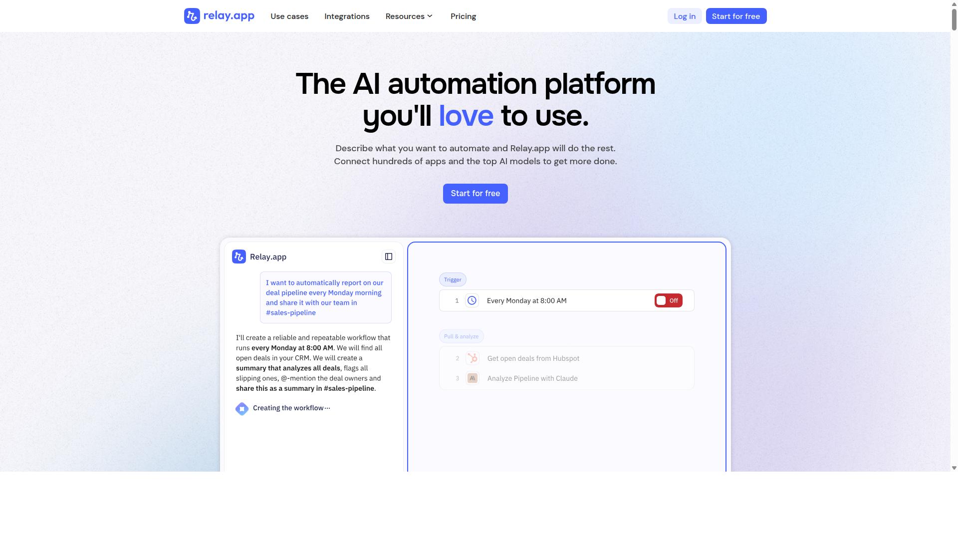 Relay.app website