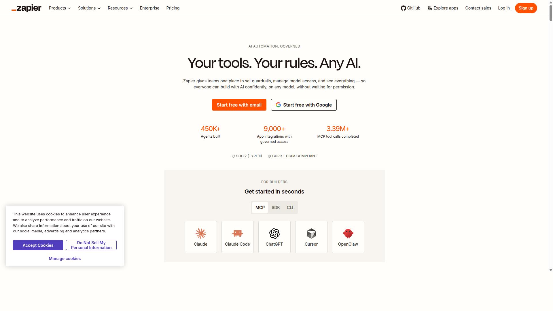 Zapier website