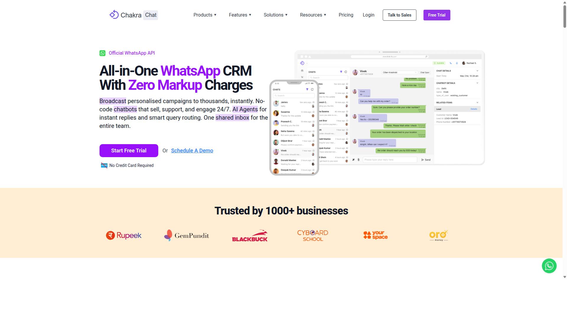 Chakra Chat website