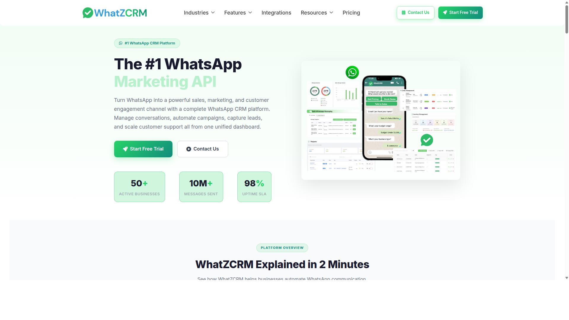 WhatZCRM website