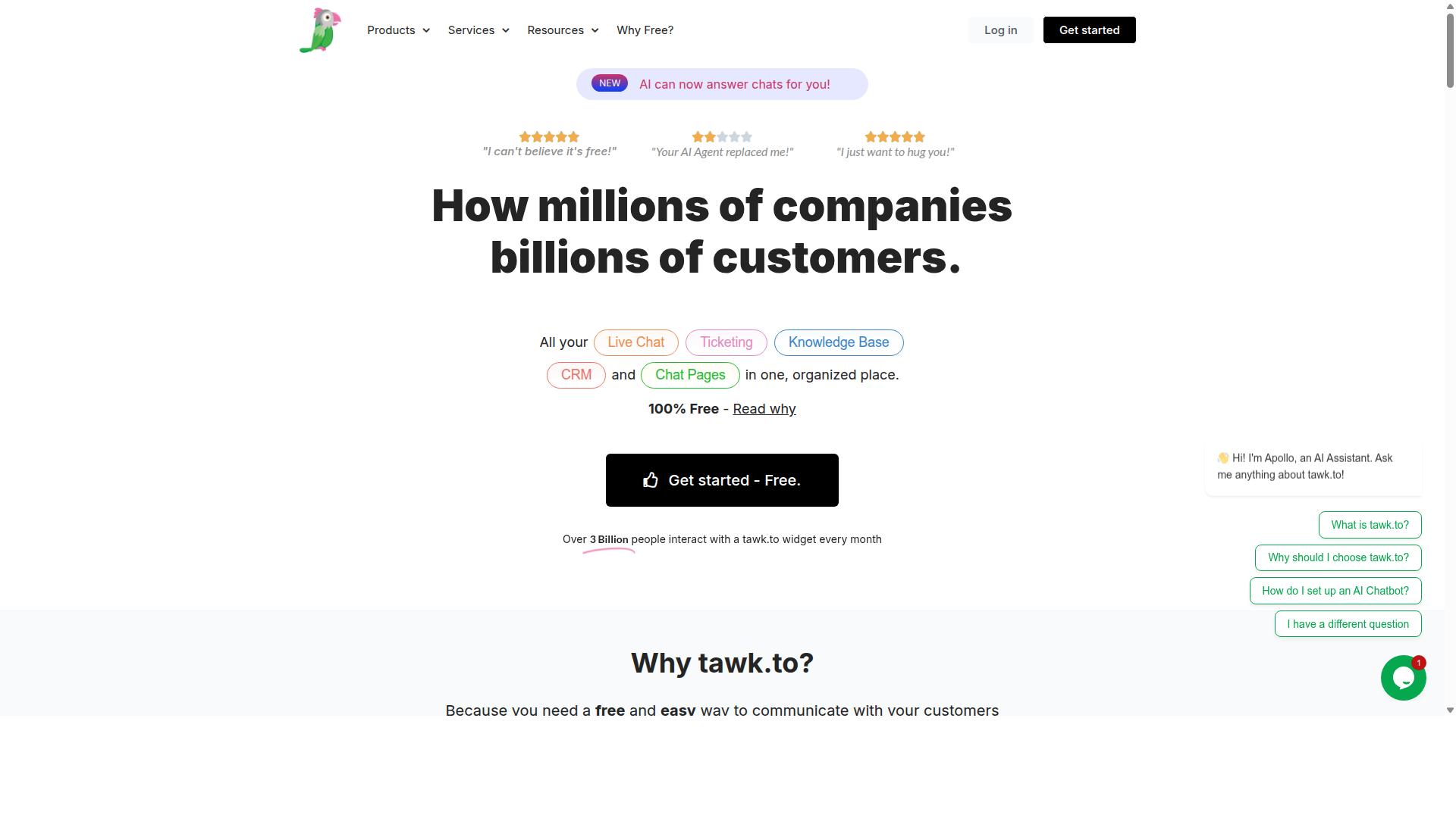 Tawk.to website