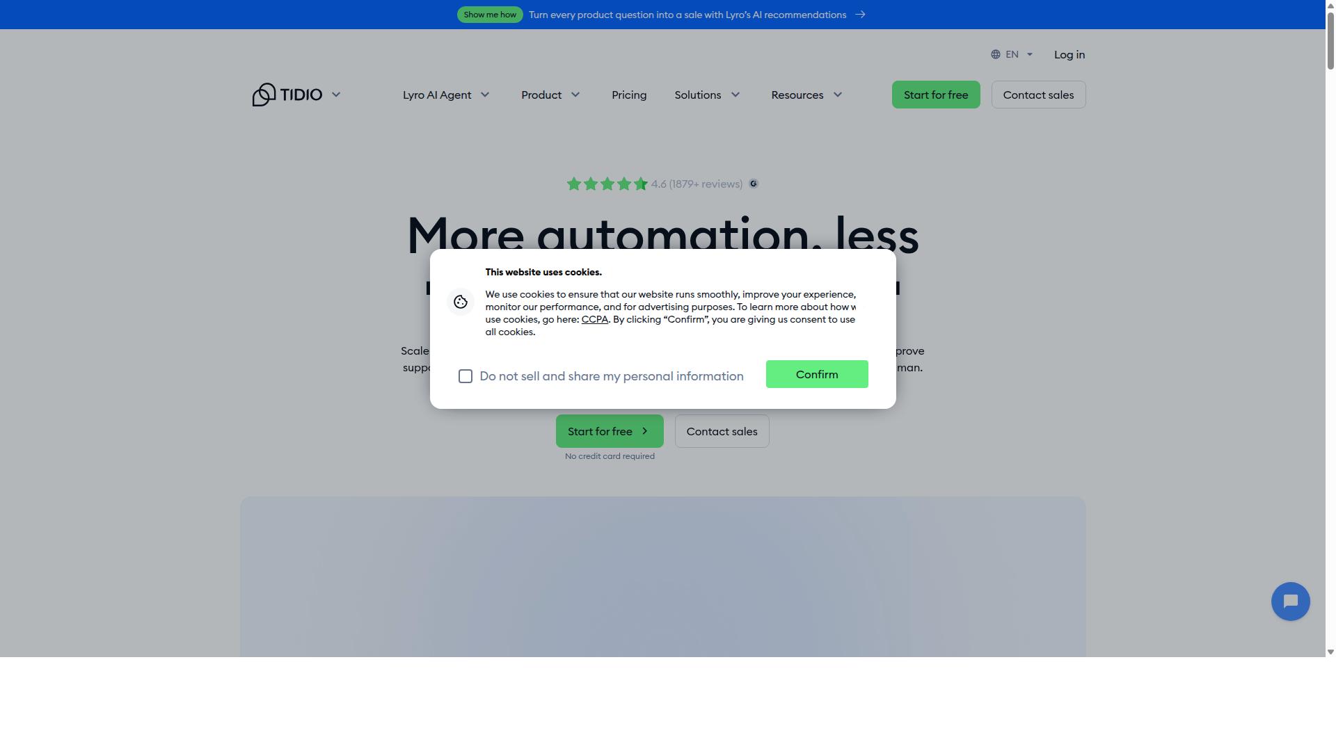 Tidio website