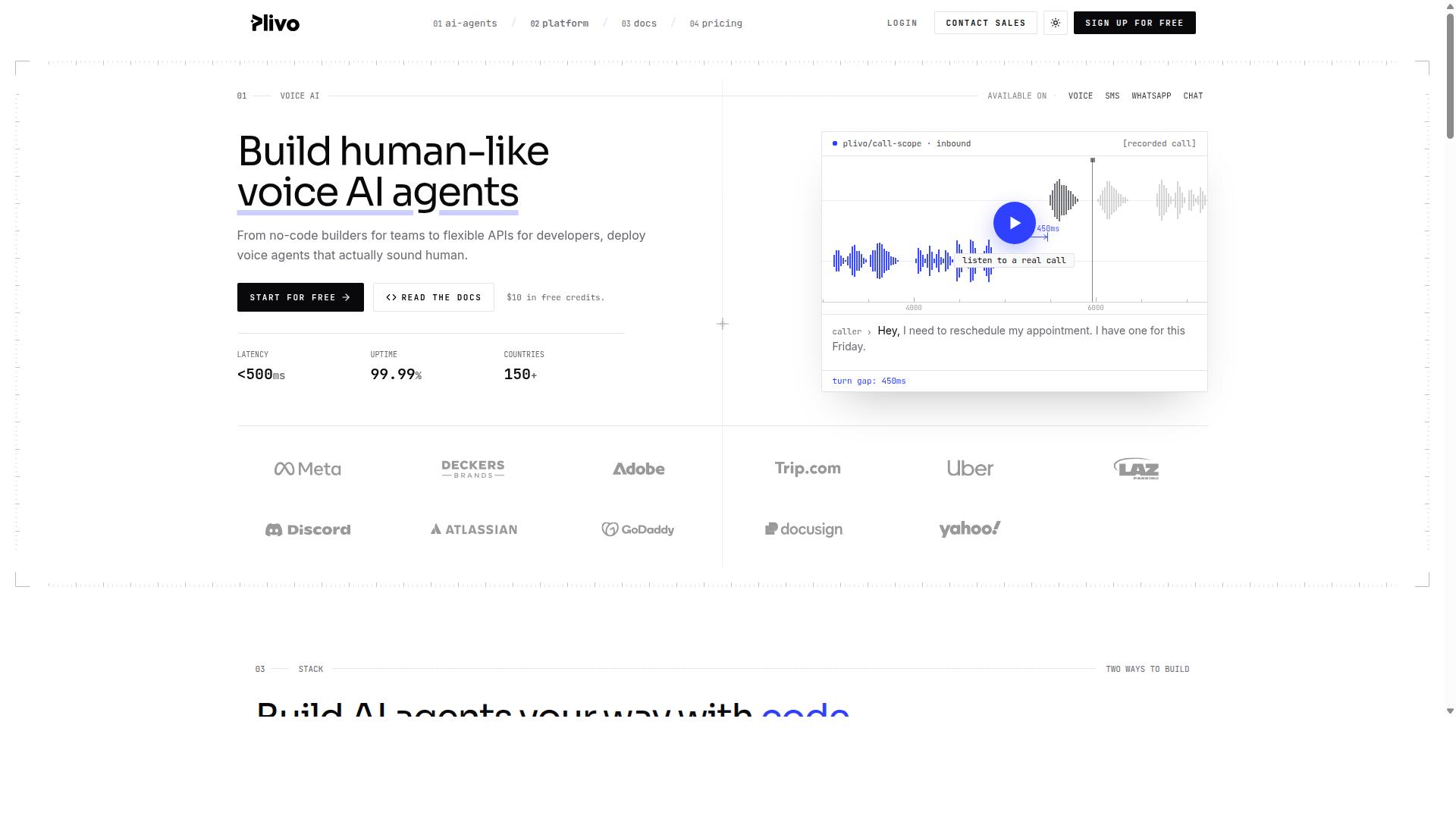 Plivo website