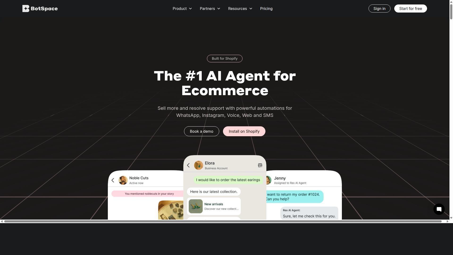 BotSpace website