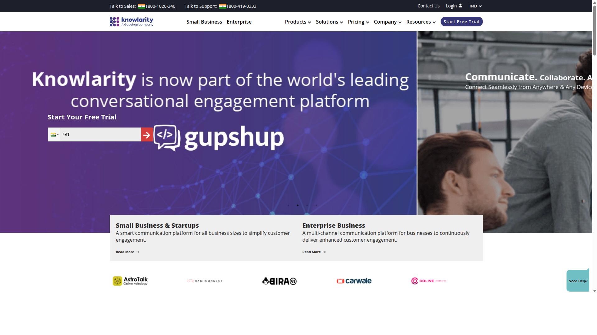 Knowlarity website