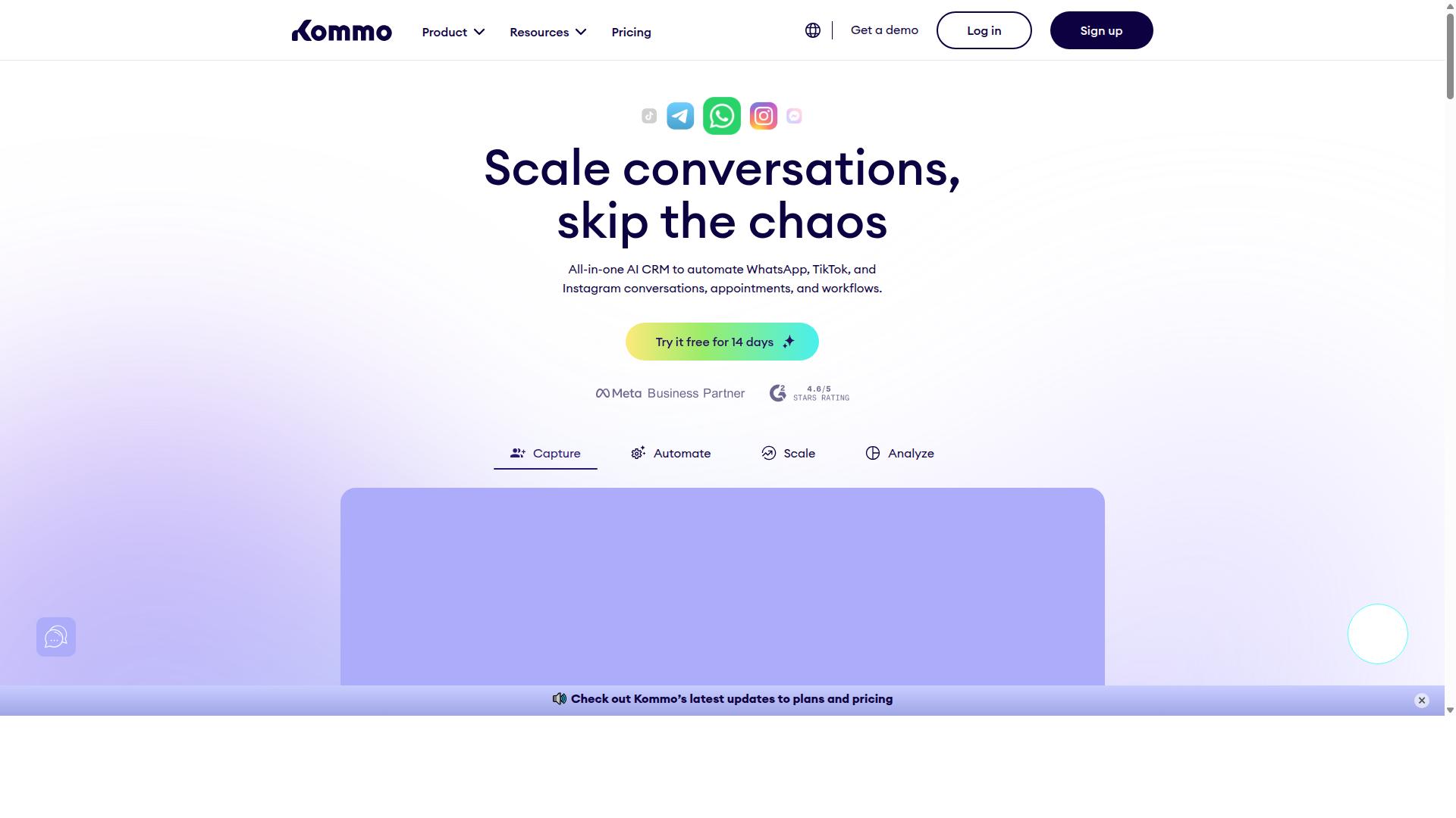 Kommo website