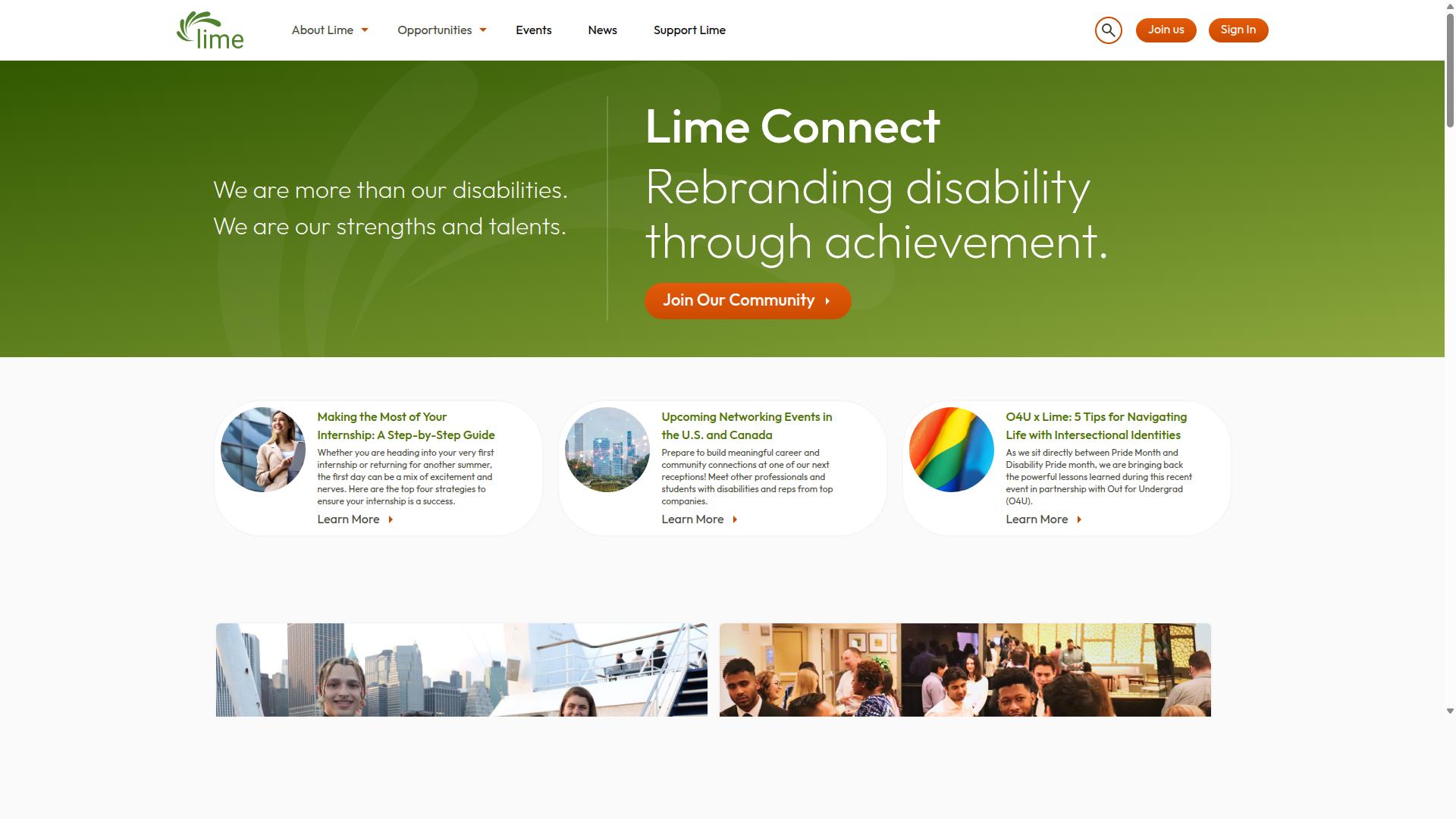 Lime Connect website