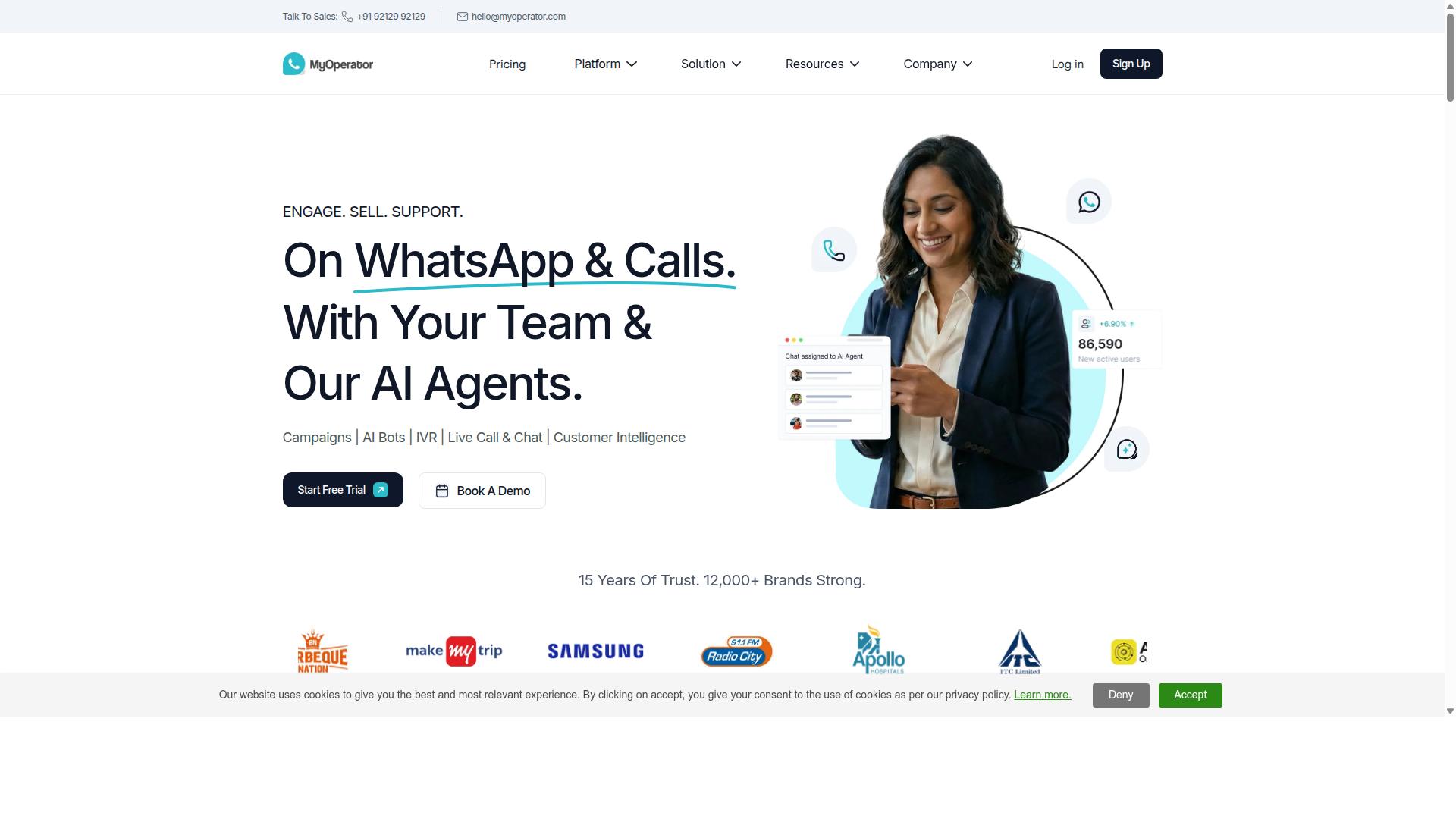 MyOperator website