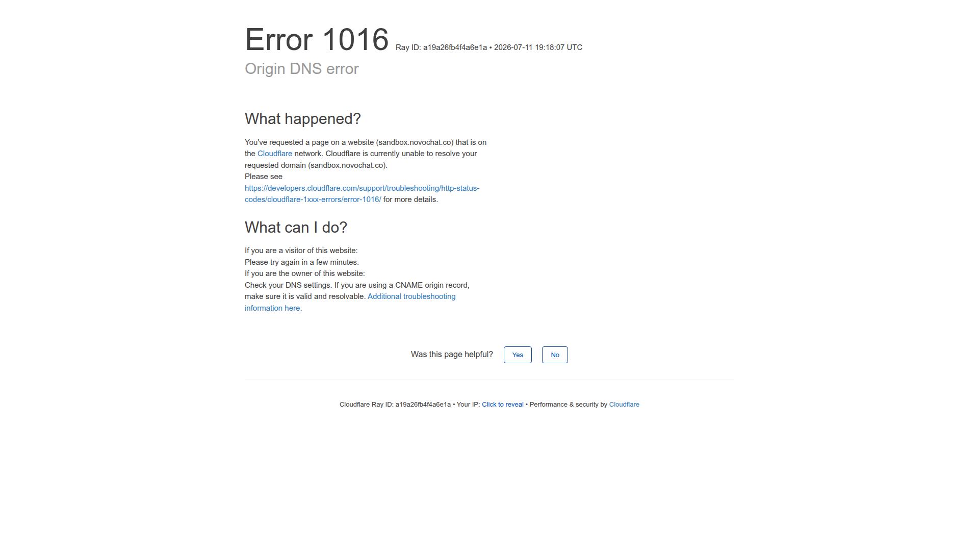 NovoChat website