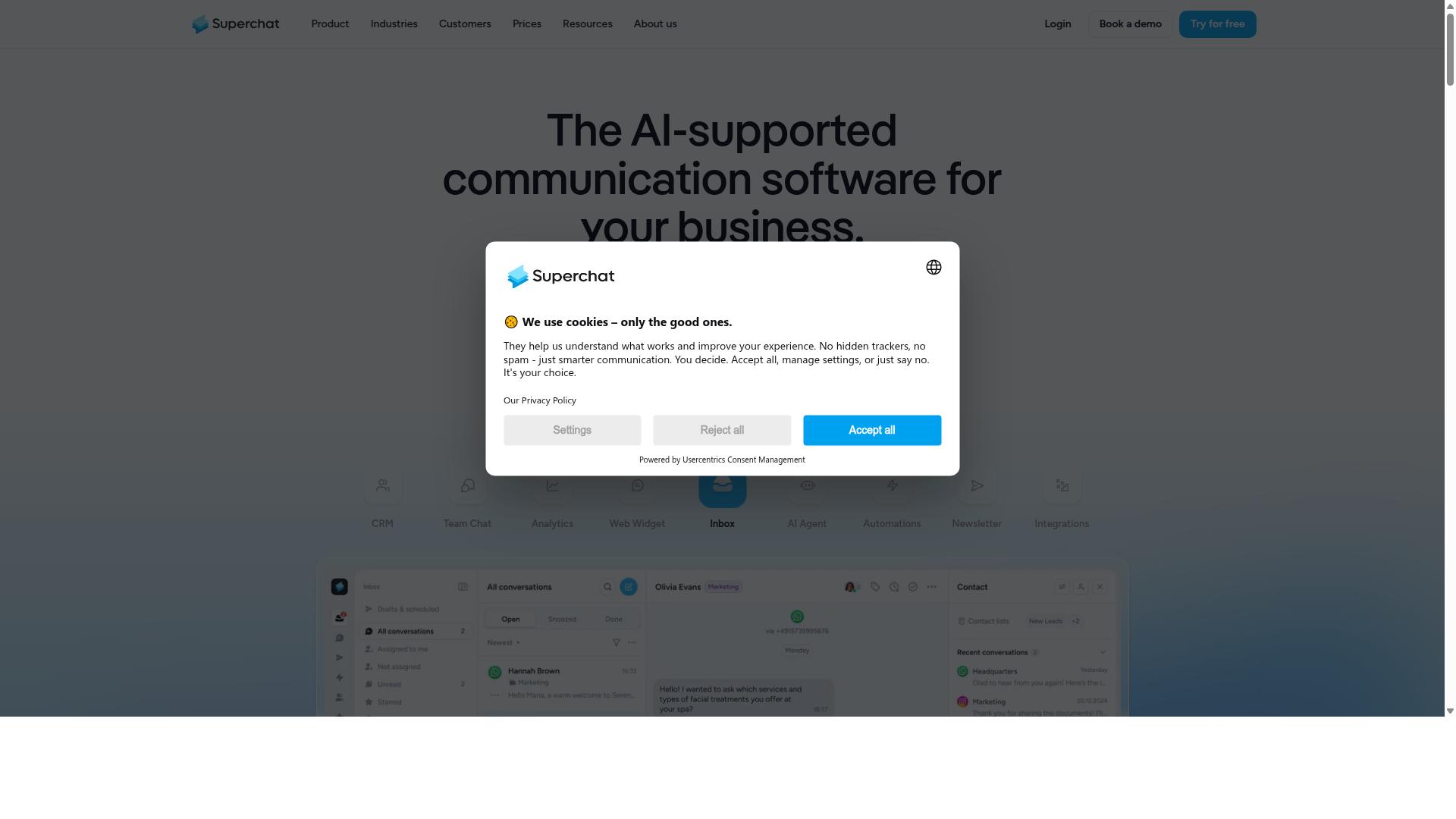 Superchat website