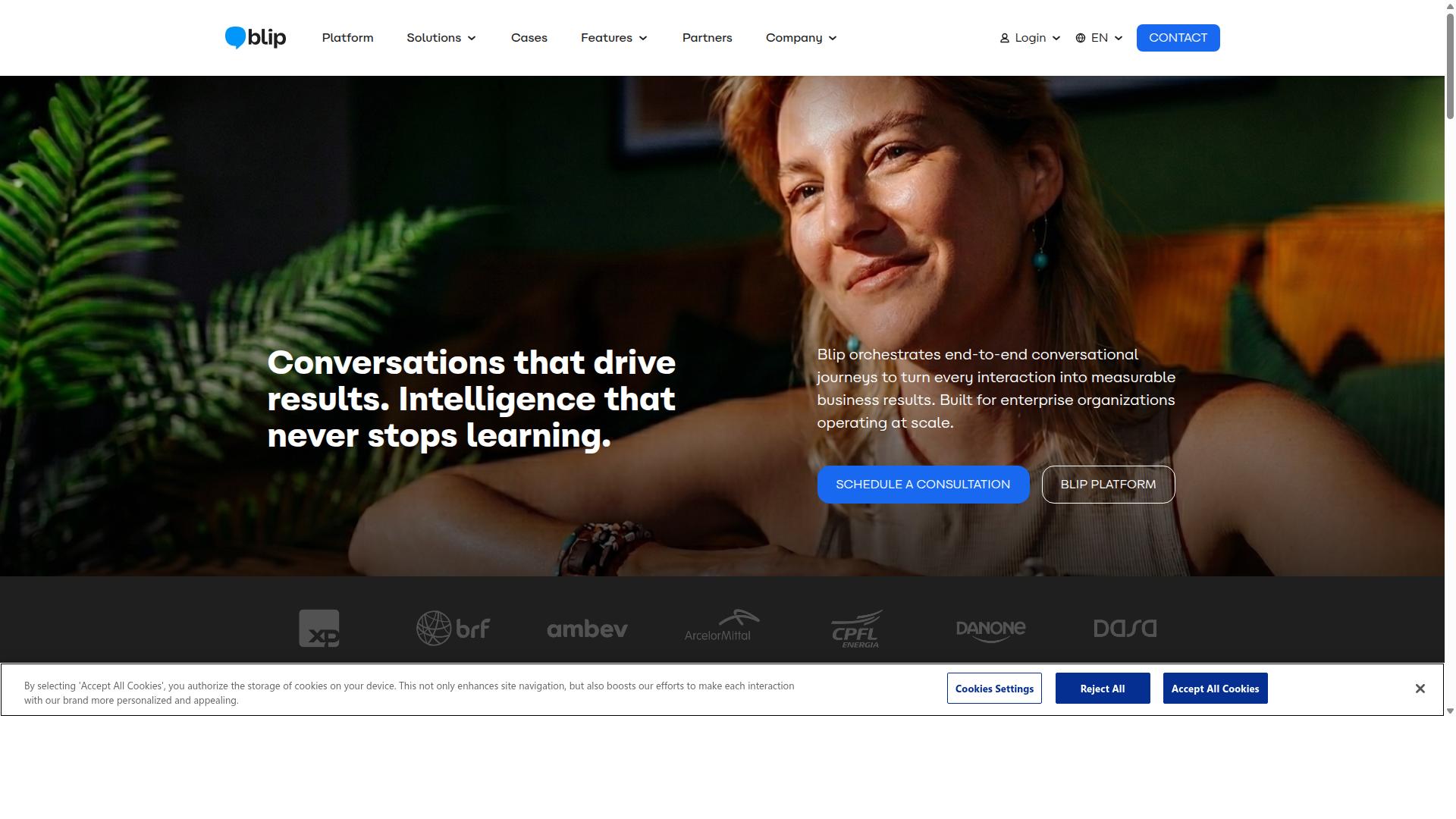 Take Blip website