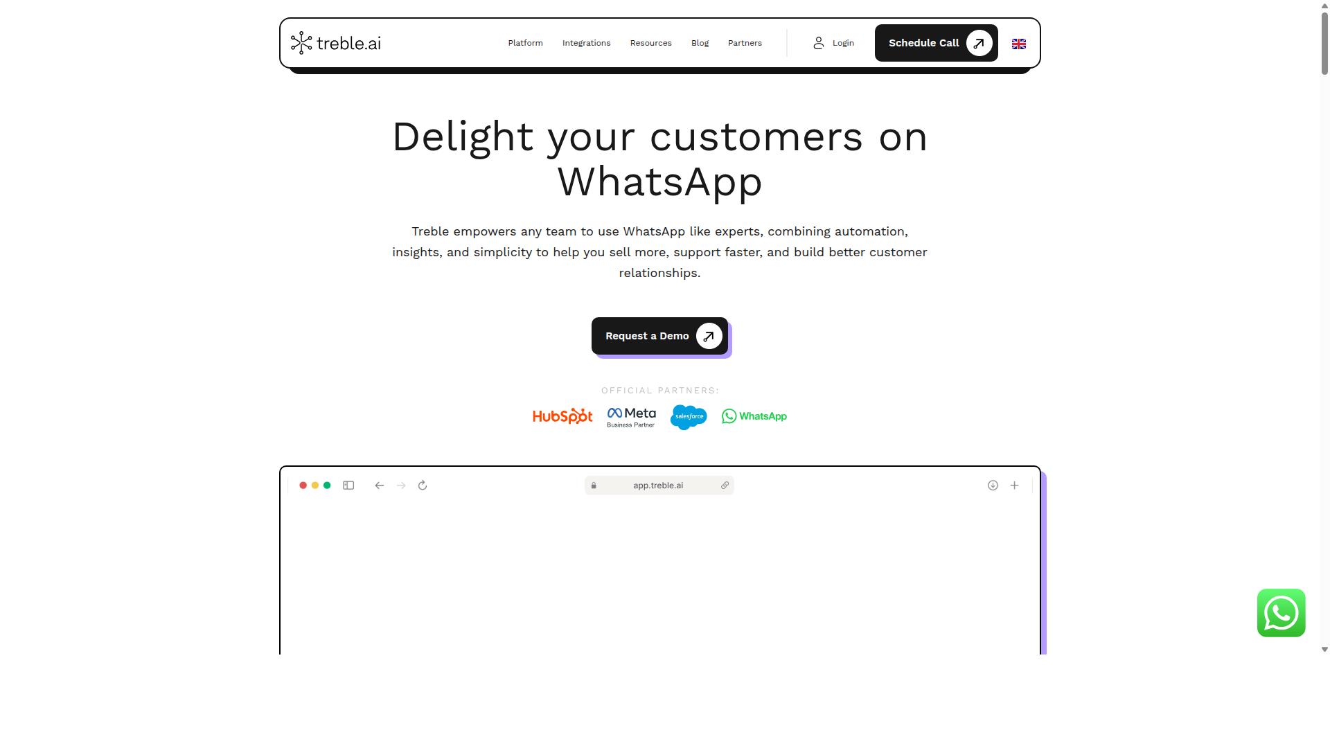 Treble.ai website
